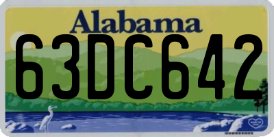AL license plate 63DC642