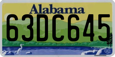 AL license plate 63DC645
