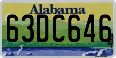 AL license plate 63DC646