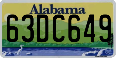 AL license plate 63DC649