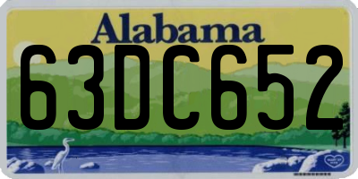 AL license plate 63DC652