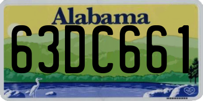 AL license plate 63DC661