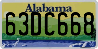 AL license plate 63DC668