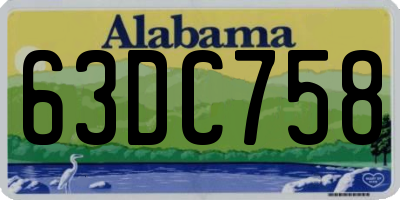AL license plate 63DC758