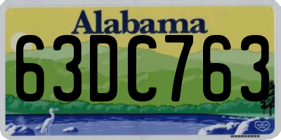 AL license plate 63DC763