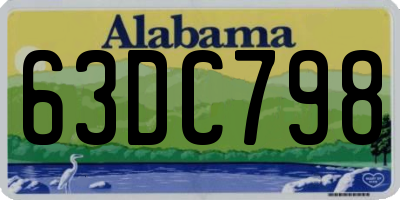AL license plate 63DC798