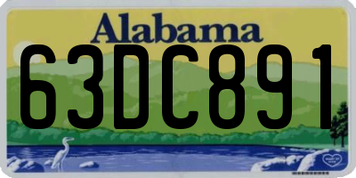 AL license plate 63DC891