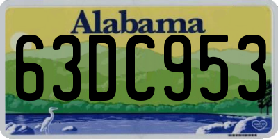AL license plate 63DC953