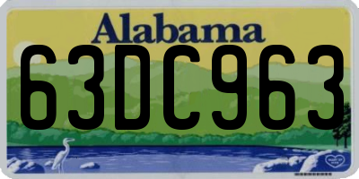 AL license plate 63DC963
