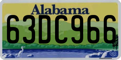 AL license plate 63DC966