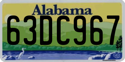 AL license plate 63DC967