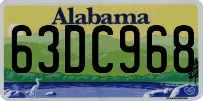 AL license plate 63DC968
