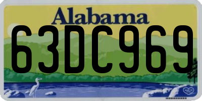AL license plate 63DC969