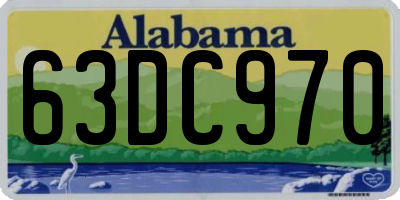 AL license plate 63DC970