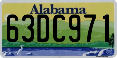 AL license plate 63DC971