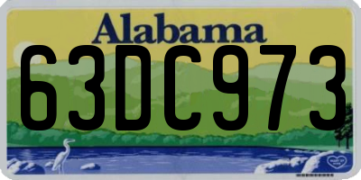 AL license plate 63DC973