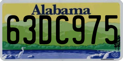 AL license plate 63DC975
