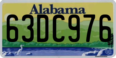 AL license plate 63DC976