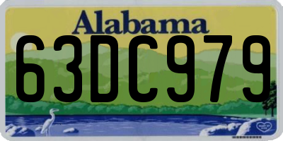 AL license plate 63DC979