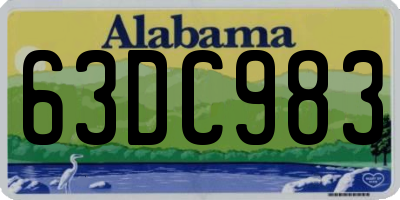 AL license plate 63DC983