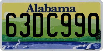 AL license plate 63DC990