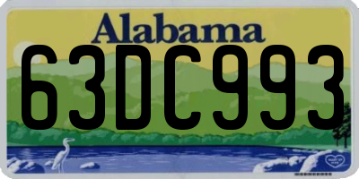AL license plate 63DC993