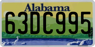 AL license plate 63DC995