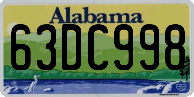AL license plate 63DC998