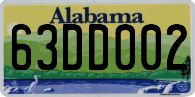 AL license plate 63DD002