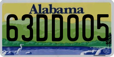 AL license plate 63DD005