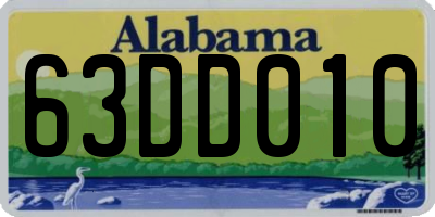 AL license plate 63DD010
