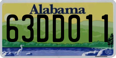 AL license plate 63DD011