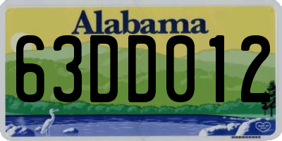AL license plate 63DD012