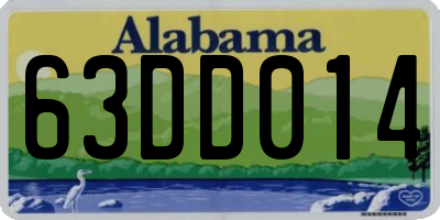 AL license plate 63DD014