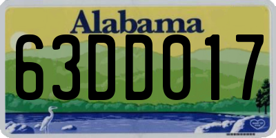 AL license plate 63DD017