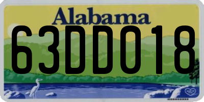 AL license plate 63DD018