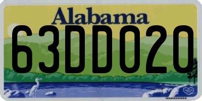 AL license plate 63DD020