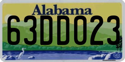 AL license plate 63DD023