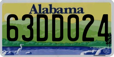 AL license plate 63DD024