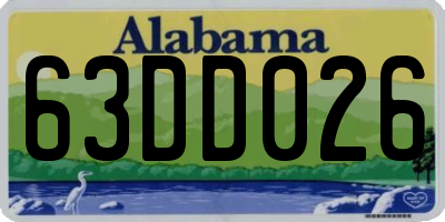 AL license plate 63DD026