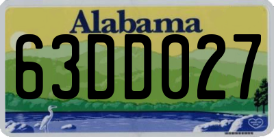 AL license plate 63DD027