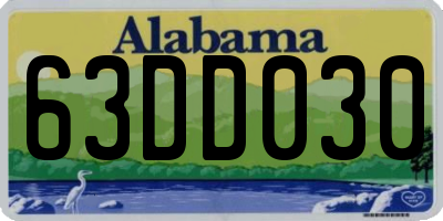 AL license plate 63DD030