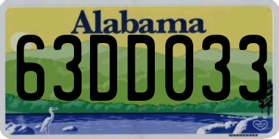 AL license plate 63DD033