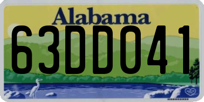 AL license plate 63DD041