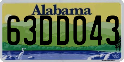 AL license plate 63DD043