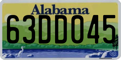 AL license plate 63DD045