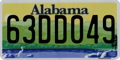 AL license plate 63DD049