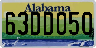 AL license plate 63DD050