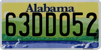 AL license plate 63DD052