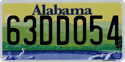 AL license plate 63DD054